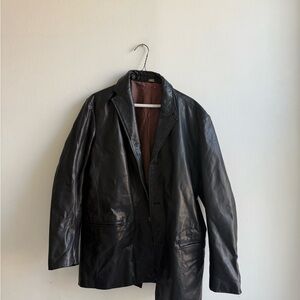 Vintage leather blazer